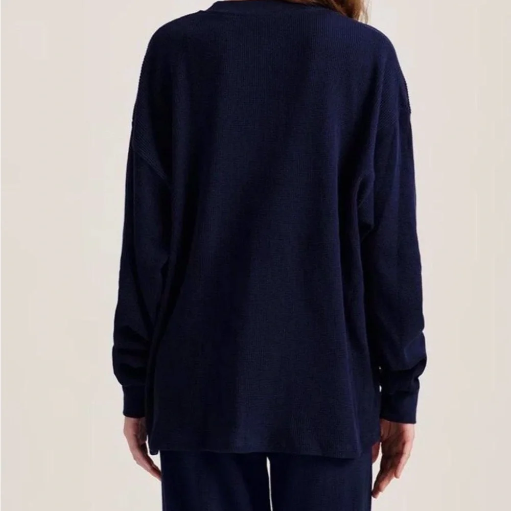 Set Active Navy Waffle in Tether Size Small - Picture 2 of 4